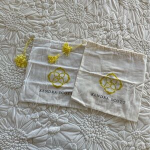 Large Kendra Scott Drawstring Jewelry Pouches